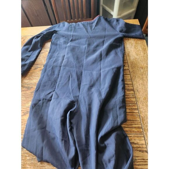 Hatch Maternity Collection The Emmanuelle Jumpsuit on blue w/red trim sz P missi - Picture 3 of 4